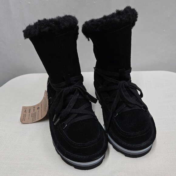 BEARPAW Retro Mondi Youth Ankle Boot, Kid's Lace-up Boot Cow Suede Sz 4 NWT $79 - Picture 2 of 14